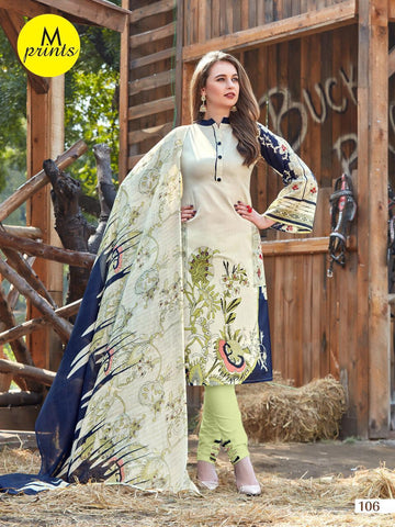 M PRINTS BRINGS PRINTED DAILYWEAR COTTON DRESS MATERIAL COLLECTION