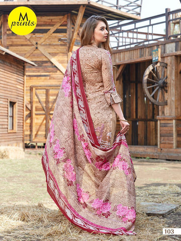 M PRINTS BRINGS PRINTED DAILYWEAR COTTON DRESS MATERIAL COLLECTION
