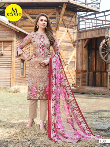 M PRINTS BRINGS PRINTED DAILYWEAR COTTON DRESS MATERIAL COLLECTION