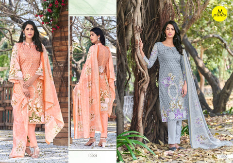 M Print Vol 2 Cotton Digital Karachi Printed Salwar Kameez