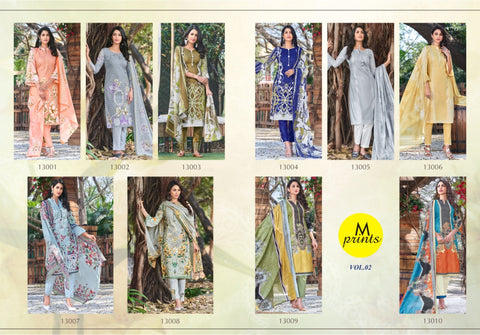 M Print Vol 2 Cotton Digital Karachi Printed Salwar Kameez