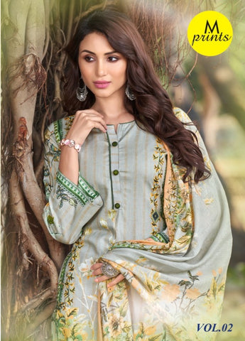 M Print Vol 2 Cotton Digital Karachi Printed Salwar Kameez