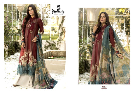 Majesty Maria B M Print 2020 Jam Silk Cotton Embroidery Work Salwar Kameez