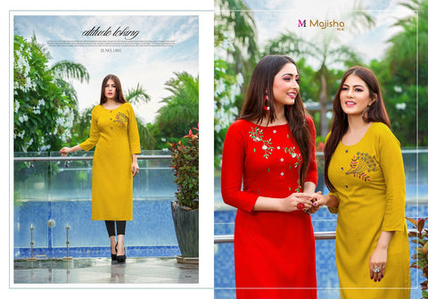 Majisha Nx Albeli Rayon Stylish Desinger Kurtis Collections