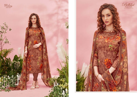 BELLIZA DESIGNER STUDIO PRESENT MALANG HEAVY RAYON DIGITAL PRINT DRESS