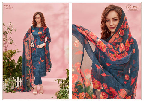 BELLIZA DESIGNER STUDIO PRESENT MALANG HEAVY RAYON DIGITAL PRINT DRESS