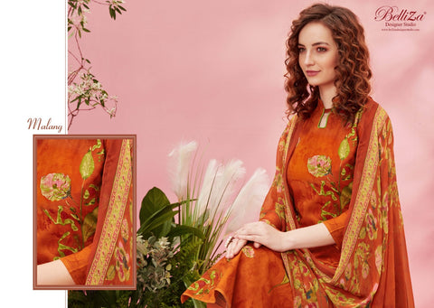 BELLIZA DESIGNER STUDIO PRESENT MALANG HEAVY RAYON DIGITAL PRINT DRESS