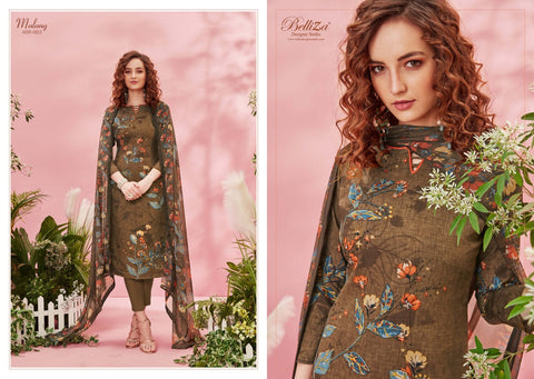 BELLIZA DESIGNER STUDIO PRESENT MALANG HEAVY RAYON DIGITAL PRINT DRESS