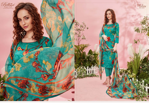 BELLIZA DESIGNER STUDIO PRESENT MALANG HEAVY RAYON DIGITAL PRINT DRESS