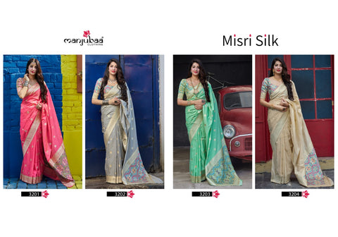 Manjubaa Clothing Misri Silk Fancy Designer Sarees