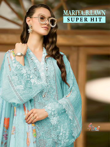 Shree Fab Mariya B Lawn Super Hit Cotton Fabric EMBROIDERY Work Salwar Suits
