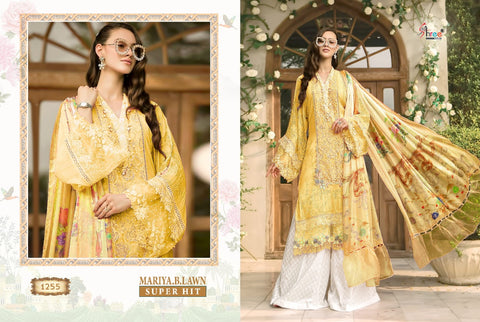Shree Fab Mariya B Lawn Super Hit Cotton Fabric EMBROIDERY Work Salwar Suits