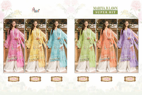 Shree Fab Mariya B Lawn Super Hit Cotton Fabric EMBROIDERY Work Salwar Suits