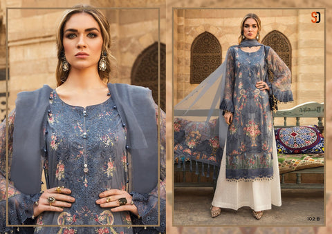 Shraddha Designer Mariya B Heavy Embroidered Pakistani Cotton Suits