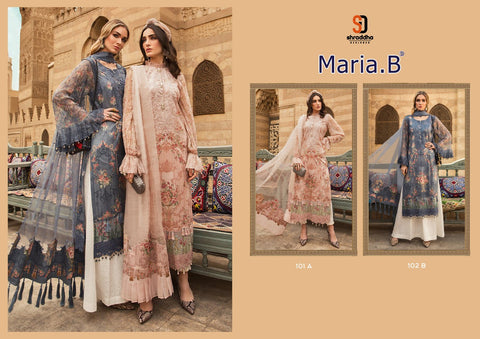 Shraddha Designer Mariya B Heavy Embroidered Pakistani Cotton Suits