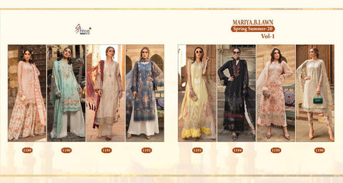 Shree Fab Mariya B Spring Summer 20 Vol 1 Embroidery Pakistani Suit Collection