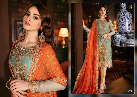 DEEPSY SUIT MARK VOL 5 GEORGETTE WITH HEAVY EMBROIDERY SALWAR SUIT