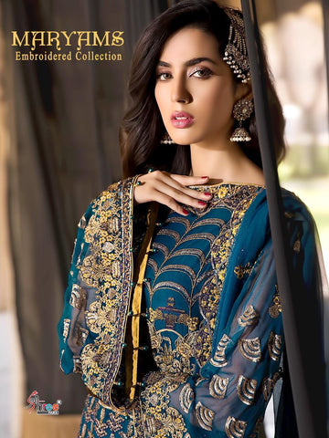 SHREE FAB MARYAM HEAVY  EMBROIDERED PARTY WEAR COLLECTION