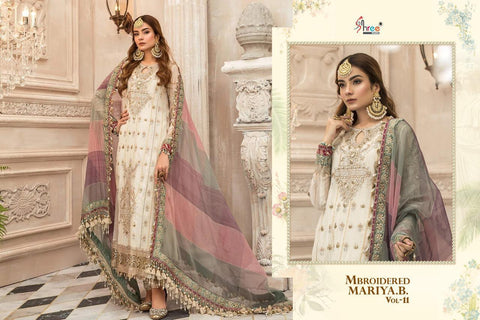 Shree Fab Mbroidered Mariya B Vol 11 Pakistani Designer Salwar Kameez