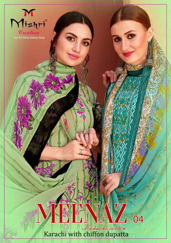 Mishri Meenaz Vol 4 Pure Cotton Printed Designer Salwar Suit