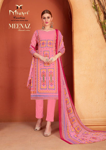 Mishri Meenaz Vol 4 Pure Cotton Printed Designer Salwar Suit