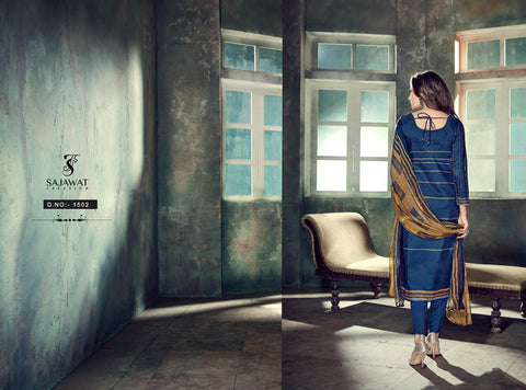 Sajawat Creation Launched Metrix Upada Silk Printed Fancy Designer Salwar Suits