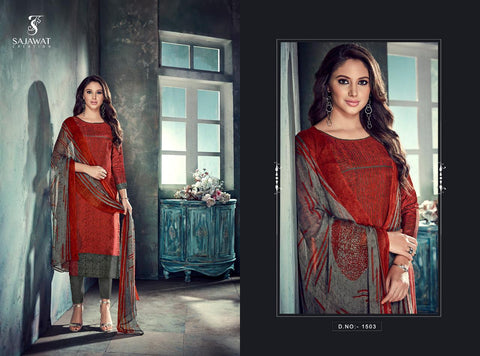 Sajawat Creation Launched Metrix Upada Silk Printed Fancy Designer Salwar Suits