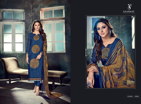 Sajawat Creation Launched Metrix Upada Silk Printed Fancy Designer Salwar Suits
