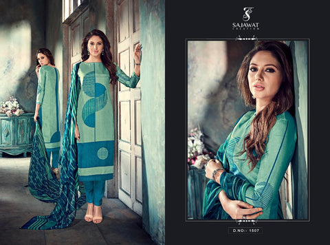 Sajawat Creation Launched Metrix Upada Silk Printed Fancy Designer Salwar Suits