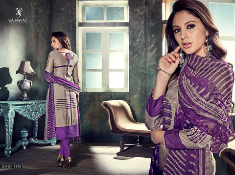 Sajawat Creation Launched Metrix Upada Silk Printed Fancy Designer Salwar Suits