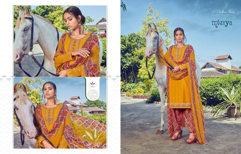 Mirayaa Presents Miraya Vol 18 Crape Printed Embroidery Work Fancy Designer Salwar Suits