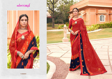 Mintorsi Gungun Designer Bandhej Fancy Saree Collection