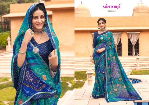 Mintorsi Gungun Designer Bandhej Fancy Saree Collection