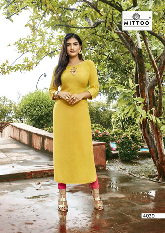 Mitto Presents Mohini Vol 2 Rayon Fancy Designer Kurtis And Pants