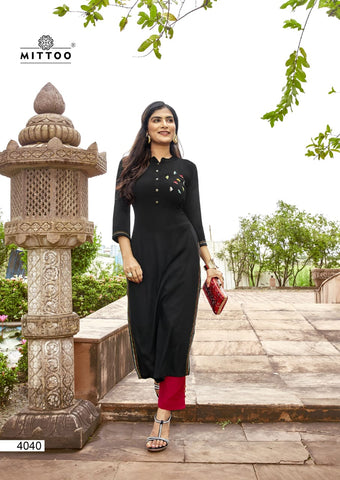 Mitto Presents Mohini Vol 2 Rayon Fancy Designer Kurtis And Pants