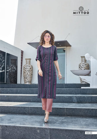 Mittoo Launched Mohini Nx Rayon Fancy Designer Kurtis Collection And Pants