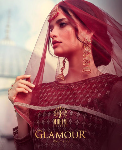 MOHINI GLAMOUR VOL 79 3 PIECE SHARARA GARARA SUIT HEAVY NET WITH LACE