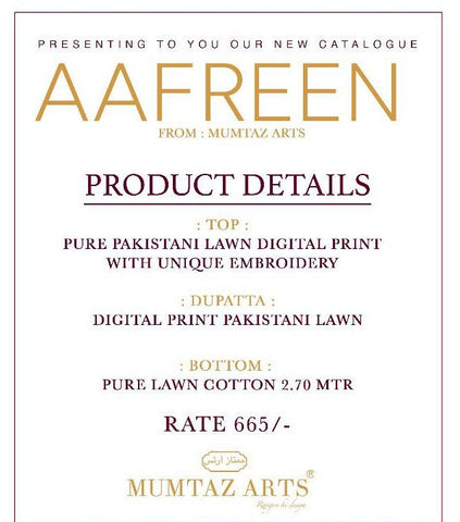 Mumtaz Arts Aafreen Nx Cotton Casual Designer Salwar Suits