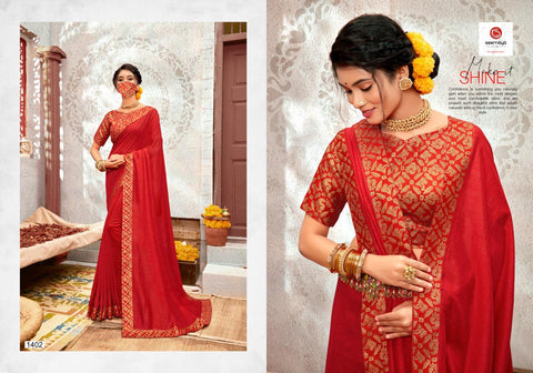 Seemaya Launched Manika with Mask Vichitra Silk Fancy Designer Sarees