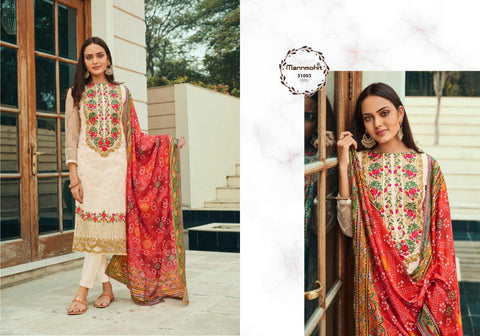 Mannmohit Launched Afsana Net Embroidery Work Fancy Designer Salwar Suits