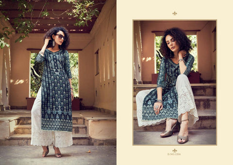 Maisha Presents Pirana Rayon Fancy Designer Kurtis Collection