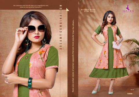 Mayra Launched Frooty Rayon Slub Stylish Designer Kurtis Collection