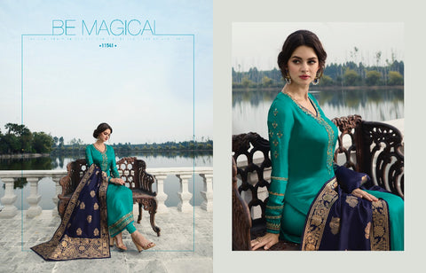 Zisa Banaras Hitlist Vol 7 Satin Georgette Designer Collection Suits