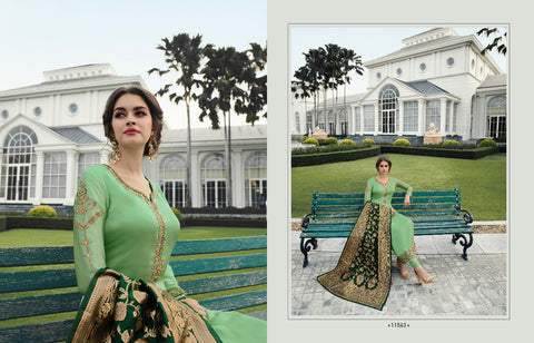 Zisa Banaras Hitlist Vol 7 Satin Georgette Designer Collection Suits