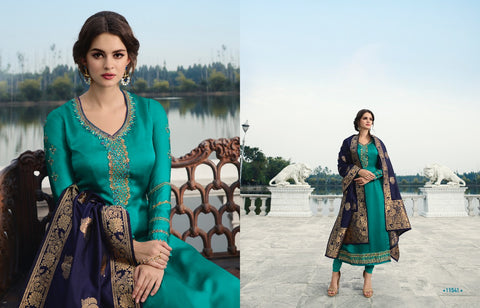 Zisa Banaras Hitlist Vol 7 Satin Georgette Designer Collection Suits