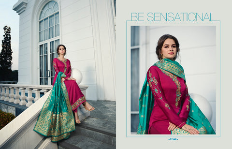 Zisa Banaras Hitlist Vol 7 Satin Georgette Designer Collection Suits