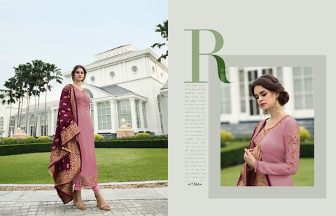 Zisa Banaras Hitlist Vol 7 Satin Georgette Designer Collection Suits