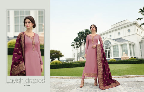 Zisa Banaras Hitlist Vol 7 Satin Georgette Designer Collection Suits