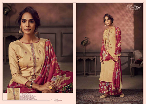 Belliza Designer Studio Nazar E Patiala Jam Cotton Kashmiri Salwar Kameez