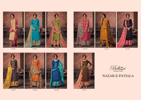 Belliza Designer Studio Nazar E Patiala Jam Cotton Kashmiri Salwar Kameez
